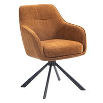 Oranžinės spalvos iš audinio valgomojo kėdžių komplektas 2 vnt. Avola – Unique Furniture