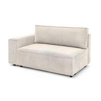 Modulinė sofa kreminės spalvos iš kordinio velveto (su kairiuoju kampu) Nihad modular – Bobochic Paris