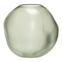 Žalios spalvos stiklinė vaza Hübsch Sole, aukštis 20 cm