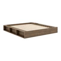 Rudos spalvos dvigulė lova su grotelėmis 180x200 cm Ziggy - Karup Design