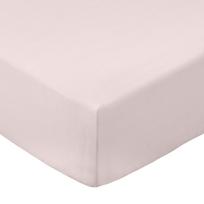 Rožinės spalvos iš medvilninio perkelio paklodė su guma 185x200 cm Cotton Percale – Bianca