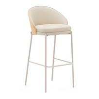 Smėlio spalvos/natūralios spalvos baro taburetė (sėdynės aukštis 77 cm) Eamy – Kave Home