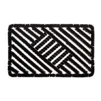 Grindų kilimėlis iš kokoso pluošto 45x75 cm Coco Black – Hanse Home