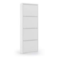 Baltos spalvos iš metalo atlenkiama spintelė batams 50x136x15 cm Ode – Kave Home