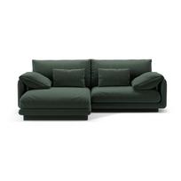 Kampinė sofa tamsiai žalios spalvos (su kairiuoju kampu) Torino – Micadoni Home