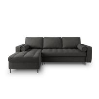 Tamsiai pilka sofa-lova Milo Casa Santo, kampas kairėje