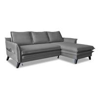 Pilka sofa-lova Miuform Charming Charlie, dešinysis kampas