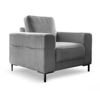 Iš kordinio velveto krėslas pilkos spalvos Lofty Lilly – Miuform