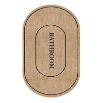 Vonios kilimėlis rudos spalvos 60x90 cm Jute Look – Mila Home