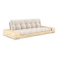 Sulankstoma sofa iš kordinio velveto baltos spalvos 244 cm Base – Karup Design