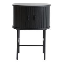 Juodos spalvos naktinis staliukas Nola – Unique Furniture