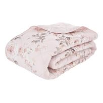 Rožinis dygsniuotas lovos užtiesalas Catherine Lansfield Canterbury Rose, 220 x 230 cm