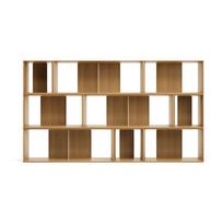 Modulinės lentynos natūralios spalvos iš ąžuolo 9 vnt. 202x114 cm Litto – Kave Home