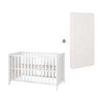 Vaikiška lovelė baltos spalvos 60x120 cm – Roba
