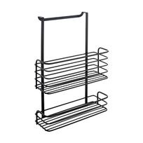 Juodo metalinė pakabinama virtuvės lentyna Metaltex Galileo Lava Double
