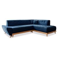 Tamsiai mėlyna sofa-lova Miuform Dazzling Daisy L, dešinysis kampas