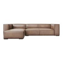 Šviesiai ruda odinė kampinė sofa (kairysis kampas) Madame - Windsor & Co Sofas