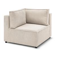 Modulinė sofa kreminės spalvos iš kordinio velveto (kintama) Nihad modular – Bobochic Paris