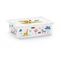 Baltos spalvos iš plastiko vaikiška daiktadėžė 55x39x16 cm C Box Style – KIS