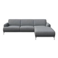Šviesiai pilka kampinė sofa MESONICA Puzo, dešinysis kampas