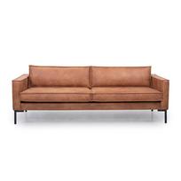 Rudos spalvos dirbtinės odos sofa Scandic Rate