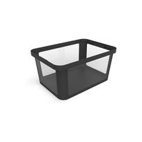 Juodos spalvos iš plastiko daiktadėžė 55,5x39x26,5 cm Albris – Rotho