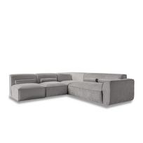 Kampinė sofa šviesiai pilkos spalvos (su kairiuoju kampu) Flex Felix – Miuform