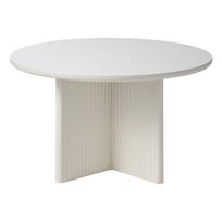 Apvalios formos kavos staliukas šviesiai pilkos spalvos ø 80 cm Palma – Unique Furniture