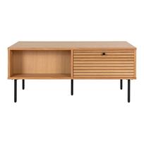 Kavos staliukas natūralios spalvos su ąžuolo dekoro stalviršiu 50x100 cm Kyoto – House Nordic
