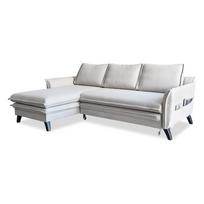 Šviesiai smėlio spalvos sofa-lova Miuform Charming Charlie, kairysis kampas