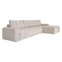 Smėlio spalvos sulankstoma/su sandėliavimo vieta modulinė kampinė sofa (su dešiniuoju kampu) Lulu – Miuform
