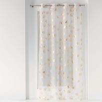 Permatoma užuolaida baltos spalvos/auksinės spalvos 140x240 cm Ginkgold – douceur d'intérieur