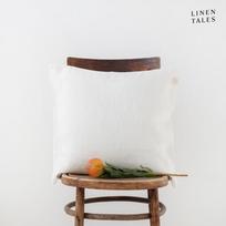Baltas lininis užvalkalas Linen Tales, 45 x 45 cm