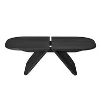 Juodos spalvos iš ąžuolo masyvo kavos staliukas 54x100 cm Avio – Blomus