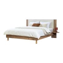 Dvigulė lova smėlio spalvos su lovos grotelėmis 140x190 cm Lior – Bobochic Paris