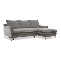 Sulankstoma kampinė sofa pilkos spalvos (su dešiniuoju kampu) Charming Charlie – Miuform