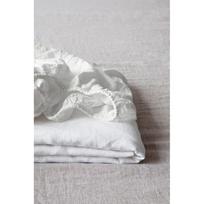 Iš lino paklodė baltos spalvos su guma 140x200 cm White – Linen Tales
