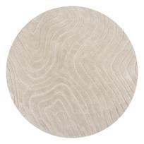 Rankų darbo iš vilnos apvalios formos kilimas kreminės spalvos ø 160 cm Mesmerise Natural – Flair Rugs