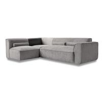 Kampinė sofa šviesiai pilkos spalvos (su kairiuoju kampu) Flex Felix – Miuform