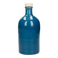 Mėlynos spalvos keraminis butelis aliejui Brandani Maiolica, 500 ml