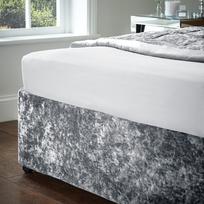 Iš velveto lovos rėmo užvalkalas pilkos spalvos su guma 152x198 cm Crushed Velvet – Catherine Lansfield