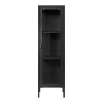 Iš metalo vitrina juodos spalvos 40x140 cm Brisbane – House Nordic