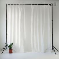 Iš lino permatoma užuolaida baltos spalvos 130x200 cm White – Linen Tales