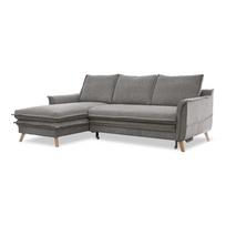 Sulankstoma kampinė sofa pilkos spalvos (su kairiuoju kampu) Charming Charlie – Miuform
