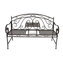 Juodas metalinis sodo suolas Saket - Garden Pleasure