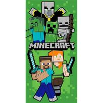 Žalios spalvos iš medvilnės vaikiškas rankšluostis 70x140 cm Minecraft Let´s Survive – Jerry Fabrics