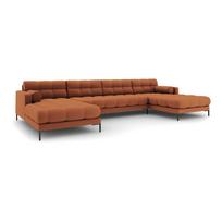 Kampinė sofa raudonos plytų spalvos („U“ formos) Bali – Cosmopolitan Design