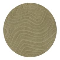 Rankų darbo iš vilnos apvalios formos kilimas khaki spalvos ø 160 cm Mesmerise Sage – Flair Rugs