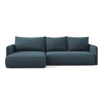 Mėlynos spalvos sulankstoma/su sandėliavimo vieta kampinė sofa (su kairiuoju kampu) Nanea – Makamii