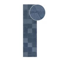 Rankų darbo iš vilnos kilimas tamsiai mėlynos spalvos 60x230 cm Checkerboard – Flair Rugs
